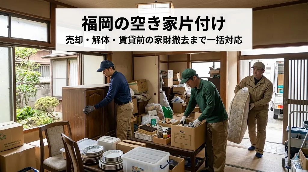 福岡の空き家片付け｜売却・解体・賃貸前の家財撤去まで一括対応
