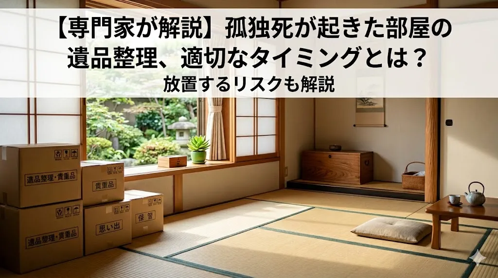 【専門家が解説】孤独死が起きた部屋の遺品整理、適切なタイミングとは？放置するリスクも解説