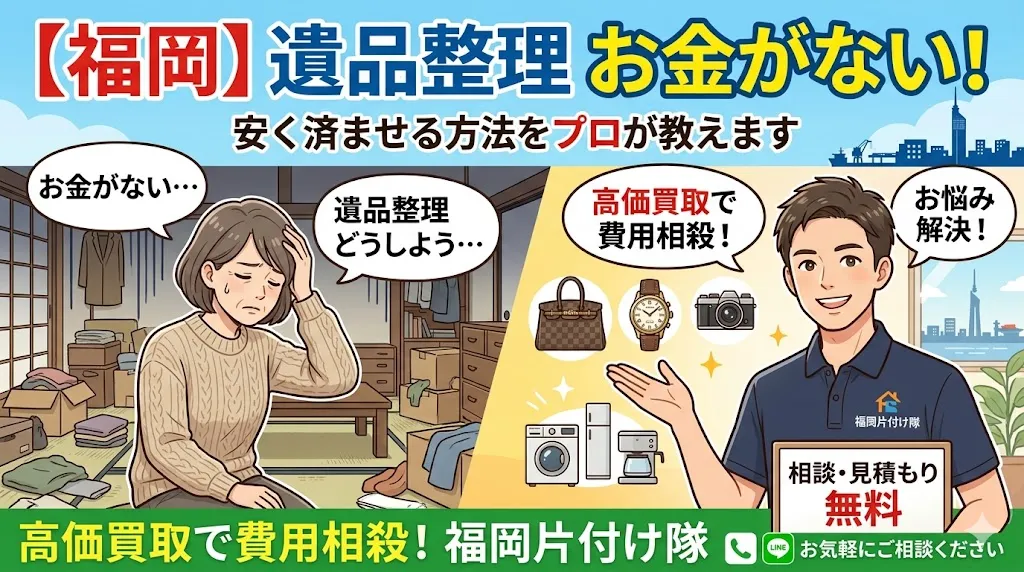 【福岡】遺品整理のお金がない！安く済ませる方法をプロが教えます