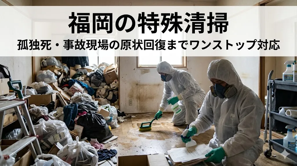 福岡の特殊清掃|孤独死・事故現場の原状回復までワンストップ対応