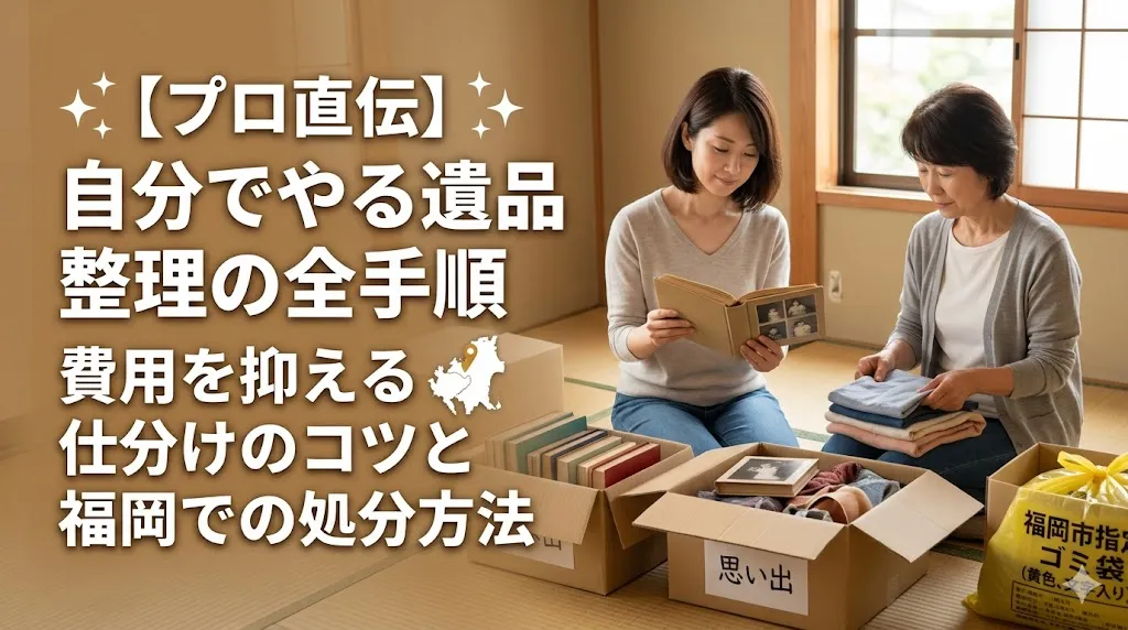 【プロ直伝】自分でやる遺品整理の全手順｜費用を抑える仕分けのコツと福岡での処分方法