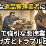 悪質な遺品整理業者に注意！不当で強引な悪徳業者の見分け方とトラブル回避術