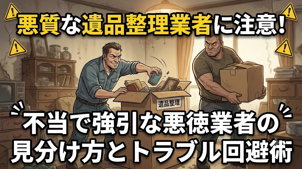 悪質な遺品整理業者に注意!不当で強引な悪徳業者の見分け方とトラブル回避術