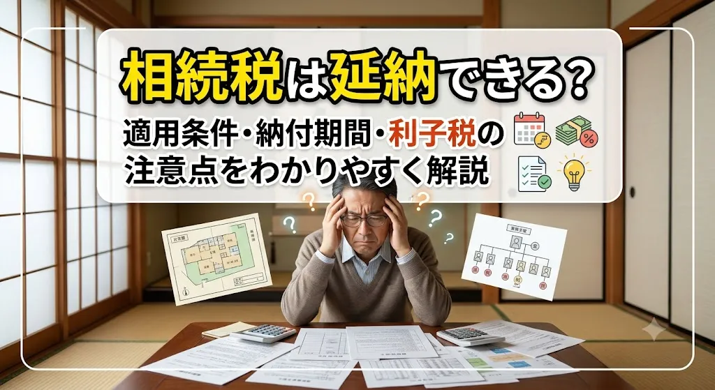 相続税は延納できる?適用条件・納付期間・利子税の注意点をわかりやすく解説